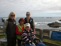 Don and Edna with Tour Guide and Rangers at Philip Island