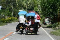 Over crowded motorcycle cab