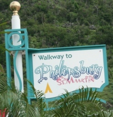 Walkway to Philipsburg St. Maarten