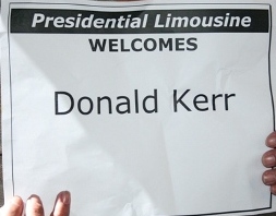 Presidential Limousine welcomes Donald Kerr