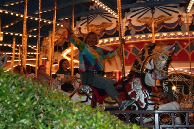 Edna Kerr on Merry go Round ride