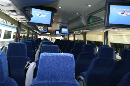 inside Disney Express bus