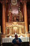 Inside a church in Lima  Peru