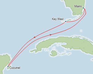 Carnival Victory - Cruise 3 - Map