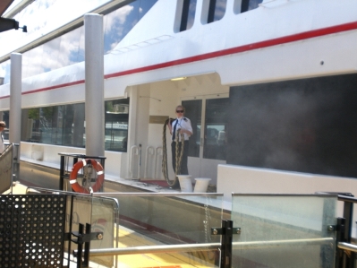 Entrance to Boat as it was docking