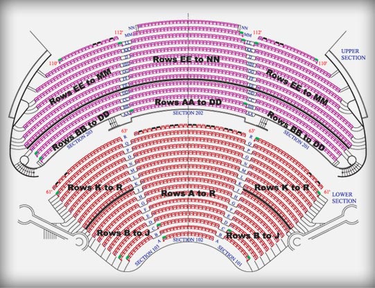 Seating map for KA Cirque du Soleil